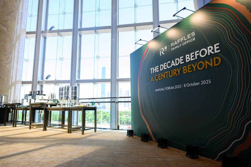 Setup during Raffles Family Office Annual Forum 2025 at Four Seasons Hong Kong, Central, Hong Kong, on 8 October 2025, Hong Kong SAR, China. Photo by : John Li / Ike Images