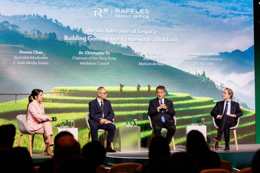 Panel - The Architecture of Legacy: Building Governance Frameworks That Last during Raffles Family Office Annual Forum 2025 at Four Seasons Hong Kong, Central, Hong Kong, on 8 October 2025, Hong Kong SAR, China. Photo by : Sunny Hung / Ike Images