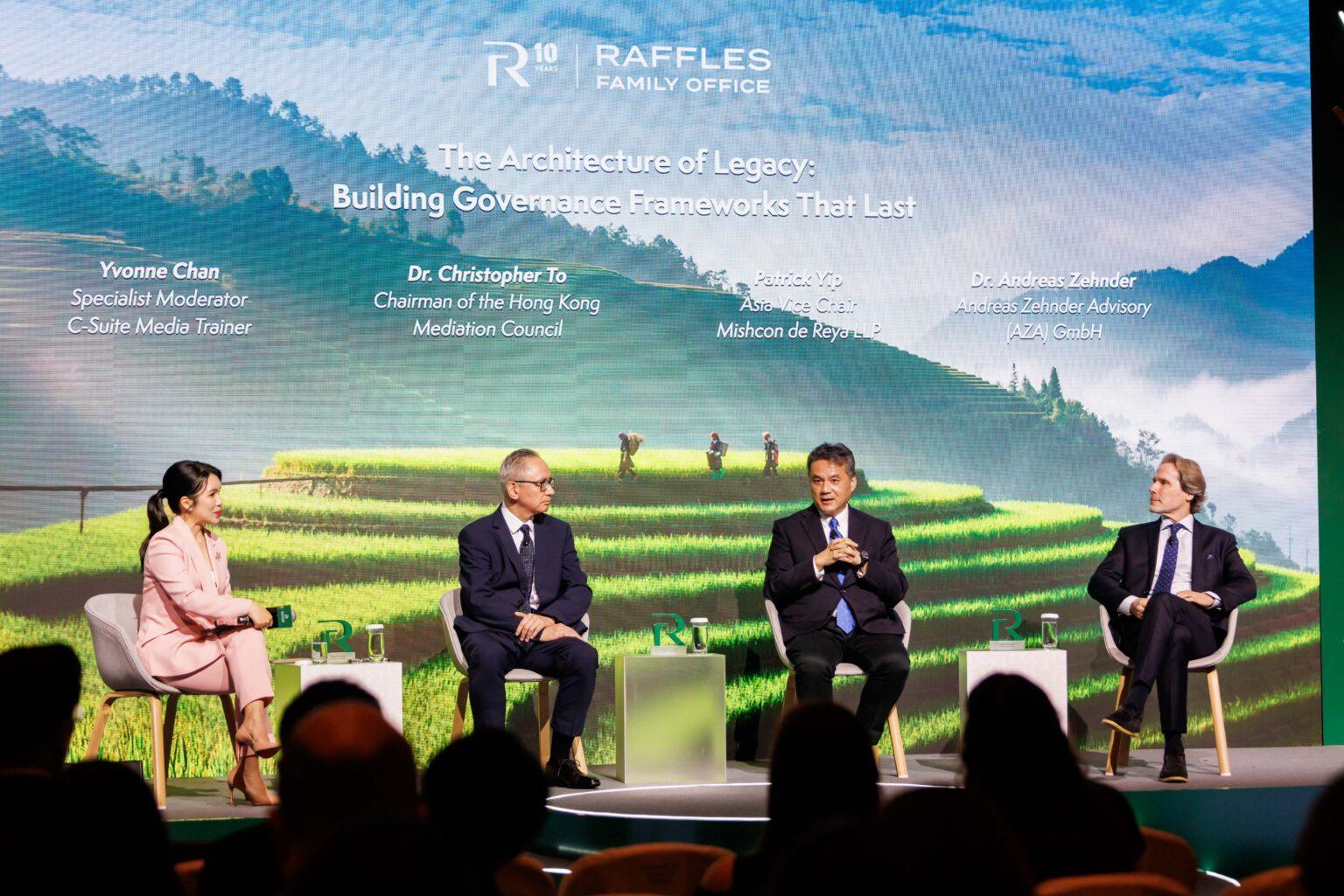 Panel - The Architecture of Legacy: Building Governance Frameworks That Last during Raffles Family Office Annual Forum 2025 at Four Seasons Hong Kong, Central, Hong Kong, on 8  October 2025, Hong Kong SAR, China.  Photo by : Sunny Hung / Ike Images