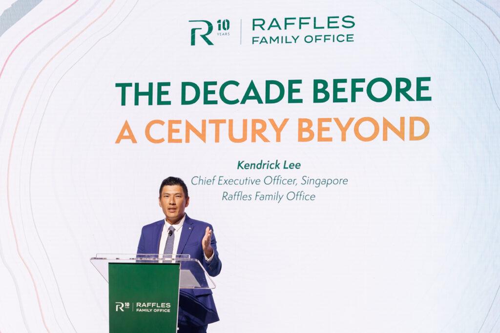 Closing Remarks by Kendrick Lee, CEO of Singapore, Raffles Family Office during Raffles Family Office Annual Forum 2025 at Four Seasons Hong Kong, Central, Hong Kong, on 8 October 2025, Hong Kong SAR, China. Photo by : Sunny Hung / Ike Images