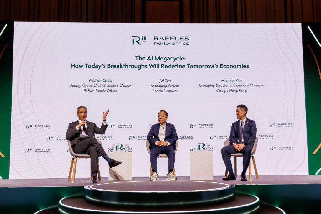 Panel - The AI Megacycle: How Today’s Breakthroughs Will Redefine Tomorrow’s Economies during Raffles Family Office Annual Forum 2025 at Four Seasons Hong Kong, Central, Hong Kong, on 8 October 2025, Hong Kong SAR, China. Photo by : Sunny Hung / Ike Images