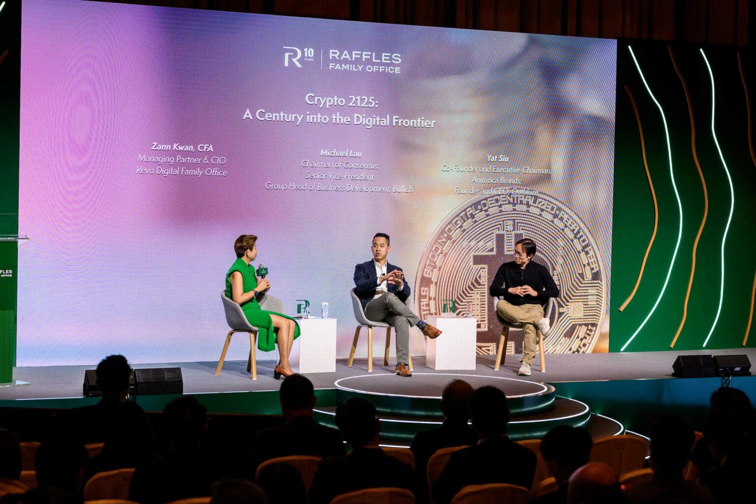 Panel - Crypto 2125: A Century into the Digital Frontier during Raffles Family Office Annual Forum 2025 at Four Seasons Hong Kong, Central, Hong Kong, on 8  October 2025, Hong Kong SAR, China.  Photo by : Alex leung / Ike Images