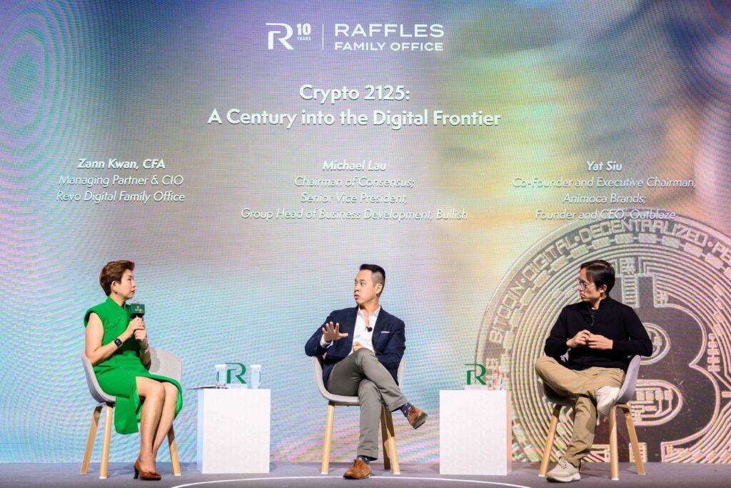 Panel - Crypto 2125: A Century into the Digital Frontier during Raffles Family Office Annual Forum 2025 at Four Seasons Hong Kong, Central, Hong Kong, on 8 October 2025, Hong Kong SAR, China. Photo by : Alex leung / Ike Images